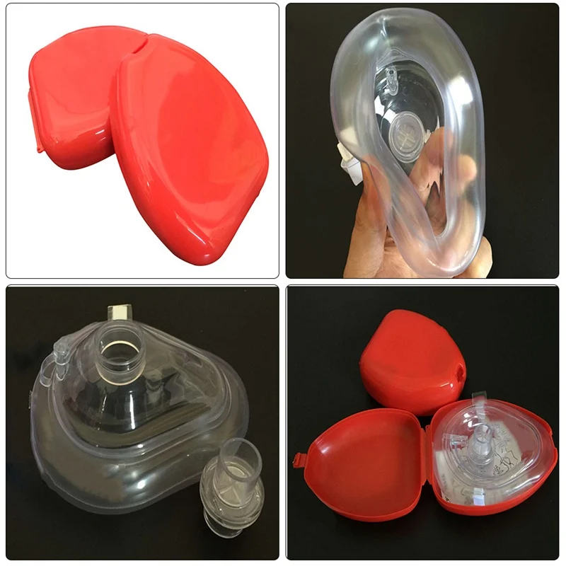 

Free Shipping CPR Resuscitator Rescue Emergency First Aid Masks CPR Breathing Mask Mouth Breath One-way Valve Tools