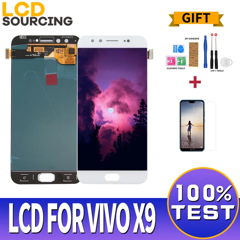 5 дюймовый ЖК-дисплей для Vivo X9 ЖК-экран сенсорный экран с рамкой дигитайзер сборка