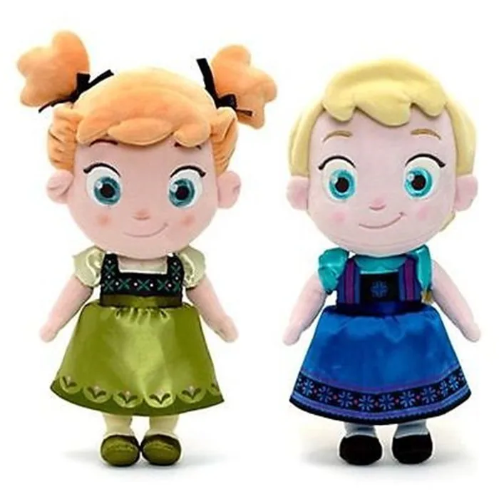Disney детские игрушки 30 см в версии детство Плюшевые Кукла Эльза Кукла Анна Холодное сердце Эльза и Анна детские плюшевые мягкие игрушки принцесса Brinquedos - Цвет: Elsa and Anna