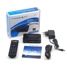 Freesat V7 HD 1080P DVB-S2 Satellite TV Receiver Decoder Support PowerVu Biss Key Cline Newcamd Youtube Youporn V7 receiver HD