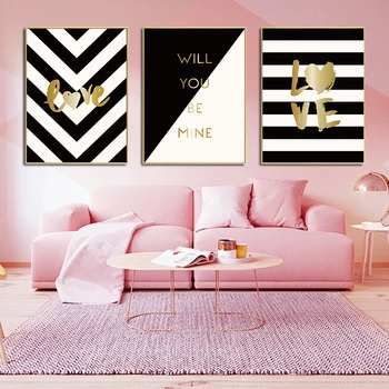 

Minimalistic Abstract Black And White Geometric Pattern Stitching Canvas Art Painting Print Poster Picture Wall Home Decoration