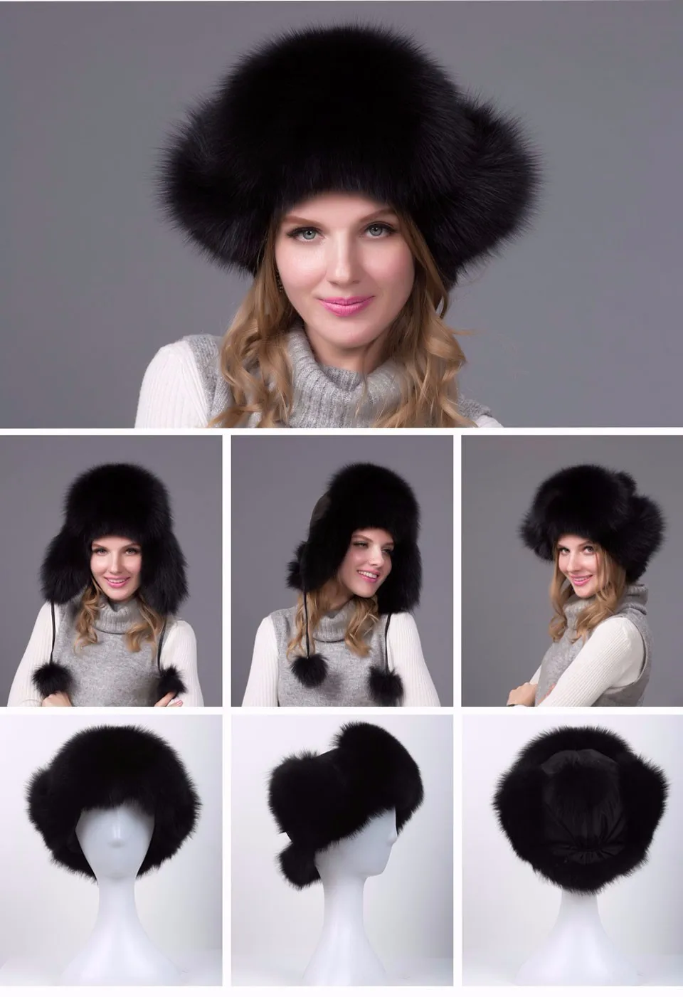 Натуральная черно-бурая лиса меховая шапка мужская и женская Лыжная Шапка утолщенная отличная теплая шапка