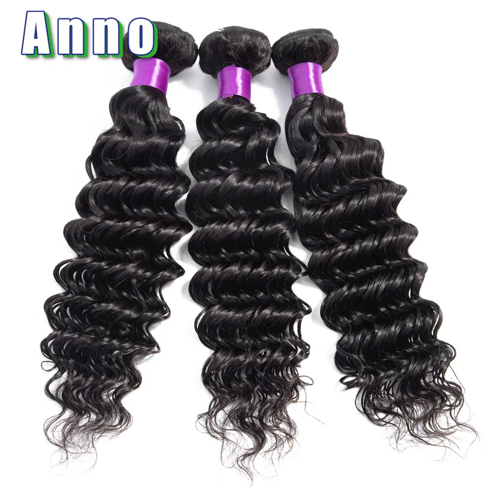 Anno Hair Deep Wave Bundles Natural Color 8\ Anno Hair Deep Wave Bundles Natural Color 8\
