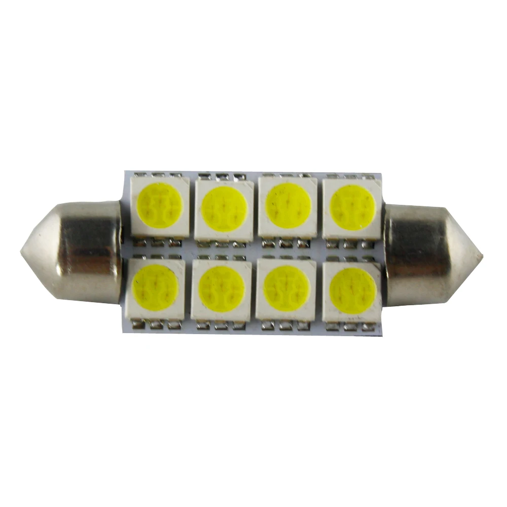 4 шт. 39 мм 8SMD 5050 светодиодный Автомобильный интерьер свет фестонный купол лампа