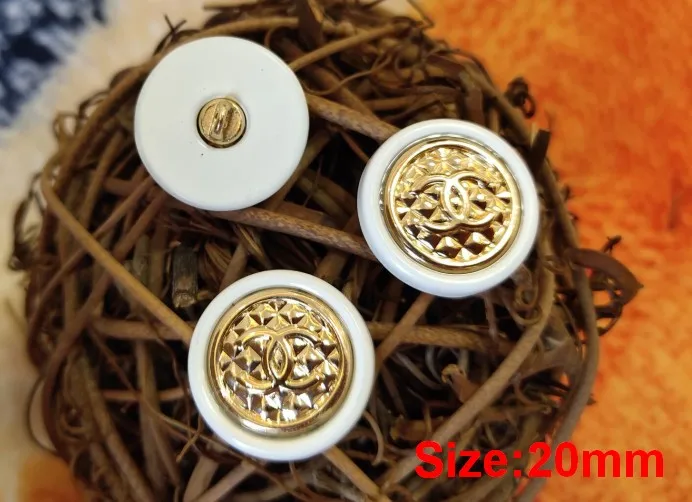 NO32 Size 20mm 10 шт. Новая высококачественная металлическая стеклянная жемчужная куртка с пуговицами аксессуары пальто свитер рубашка кнопка 15 мм - Цвет: NO32 Size 20mm