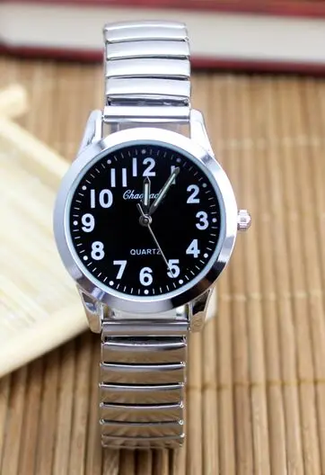 Высокое качество модные часы оригинальные эластичные полностью стальной браслет Кварцевые часы для мужчин и женщин платье часы унисекс наручные часы - Цвет: 3cm women