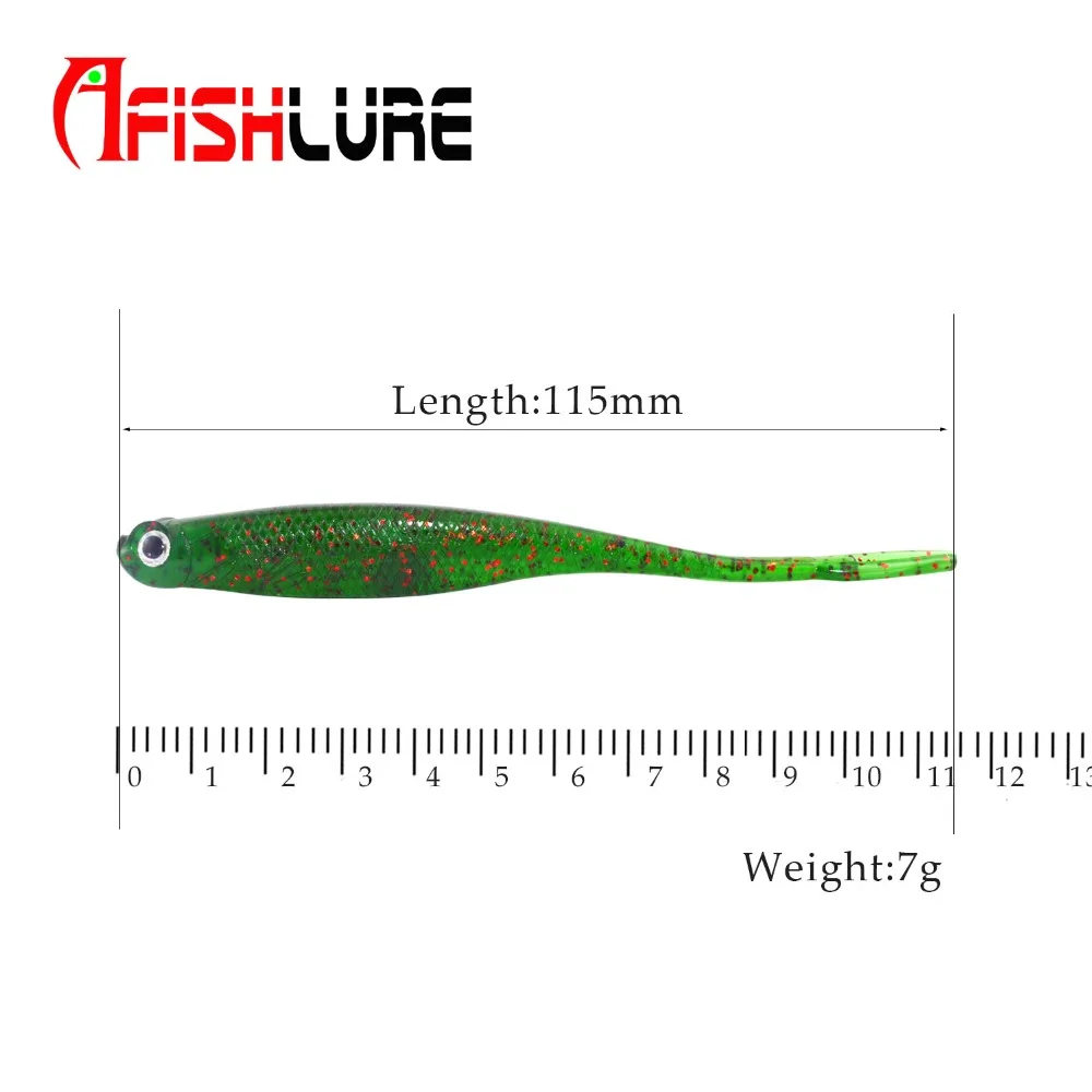 Силиконовая приманка для рыбалки, рыба, бас, щука, гольян, плавающая приманка, резиновая Рыбка, приманки, 115 мм, 7 г, пластиковая Мягкая приманка, искусственная приманка, 4 шт