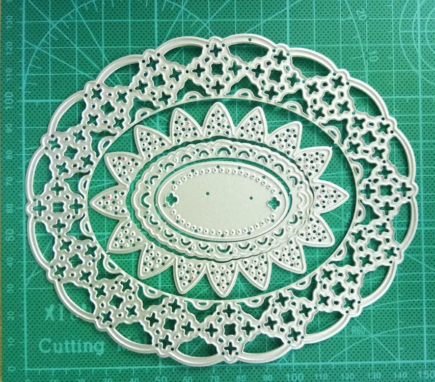  4Pcs Wave Oval frame DIY Metal Cutting Dies Scrapbooking Album Photo Embossing Crafts Paper Cards E - 32986961874