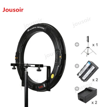

FALCONEYES 31W 512 Ring LED Photography Panel Light W/Camera Bracket//Battery/Charger/LightStand DVR-512DVC SET TWO CD5