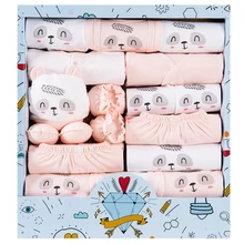 Комплект одежды для новорожденных; Подарочная коробка для малышей; 18 шт.; осенне-зимнее нижнее белье; Теплая Одежда для новорожденных; хлопковый костюм; Товары для малышей; Подарочная коробка