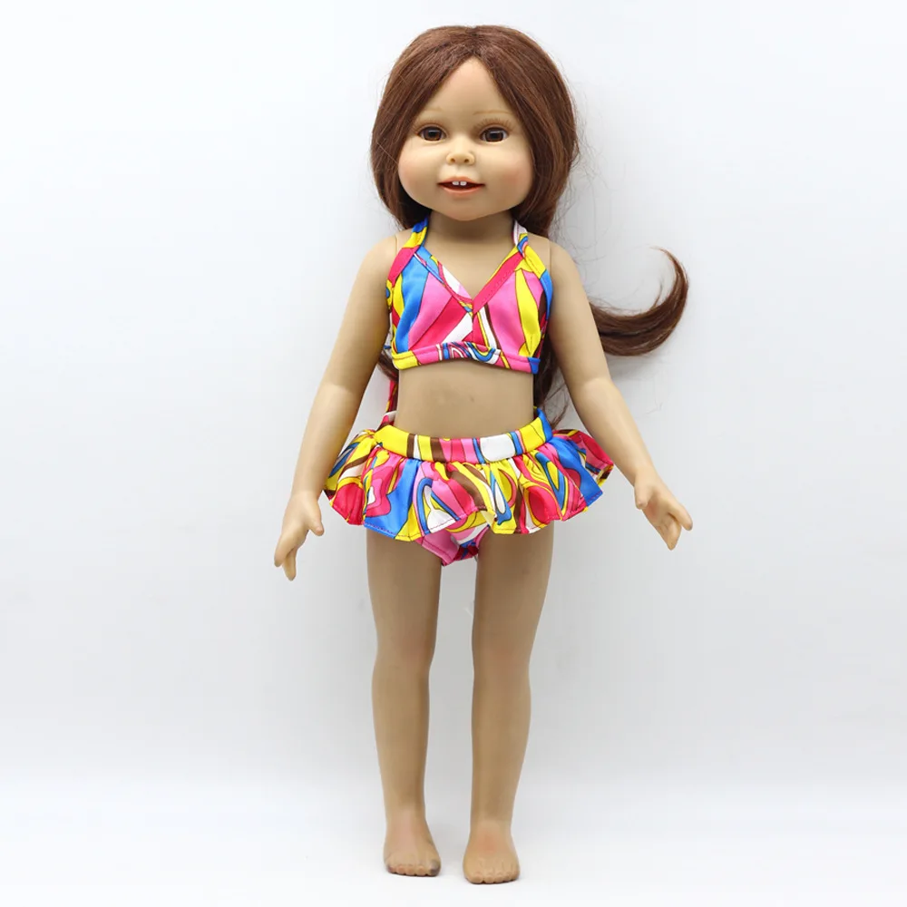 18 inch Girl Doll Bikini Swim Suit Clothes Dress Also Fit For 43cm Baby