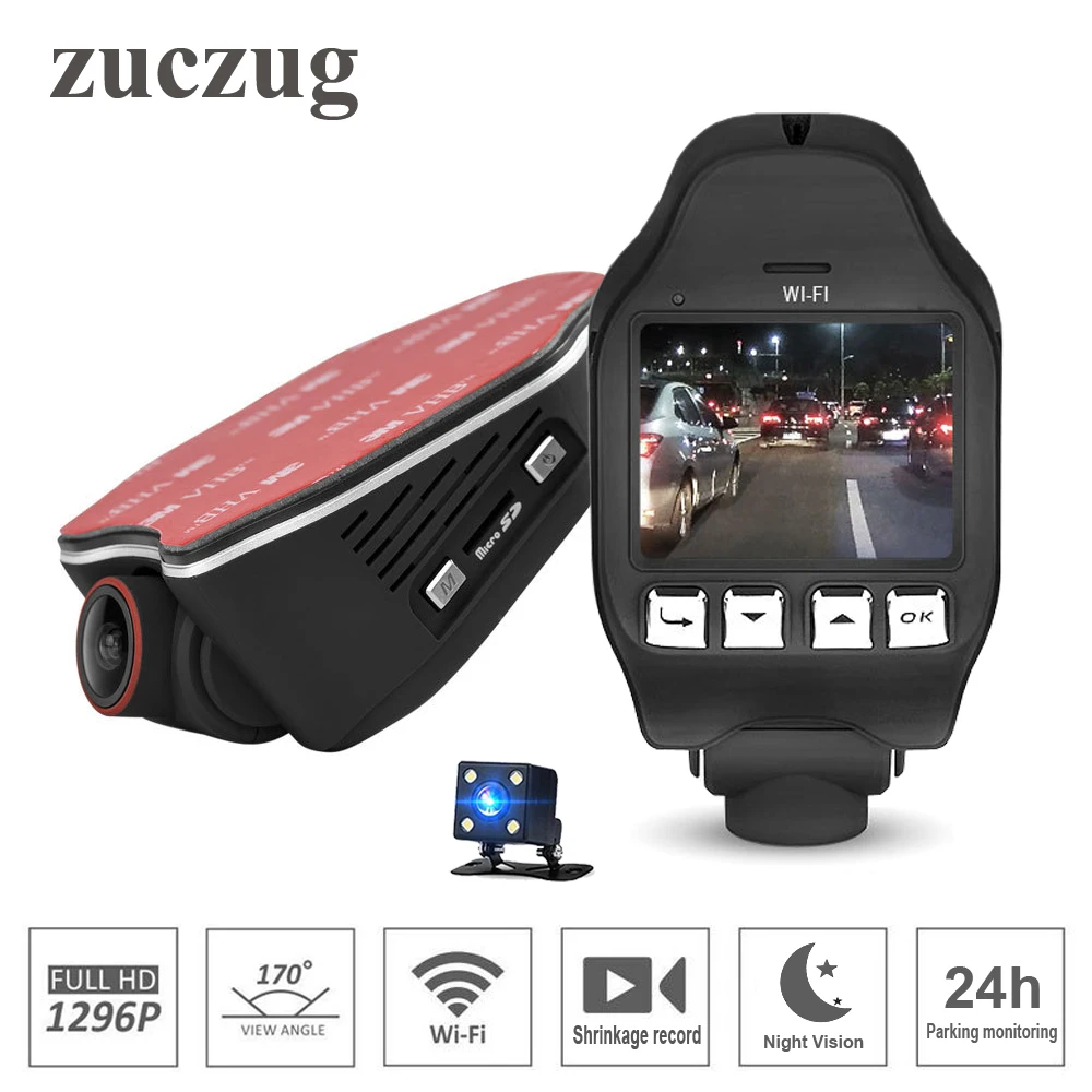 ZUCZUG Novatek 96655 2.0 inch hidden Car DVR wifi 1296P Night Vision