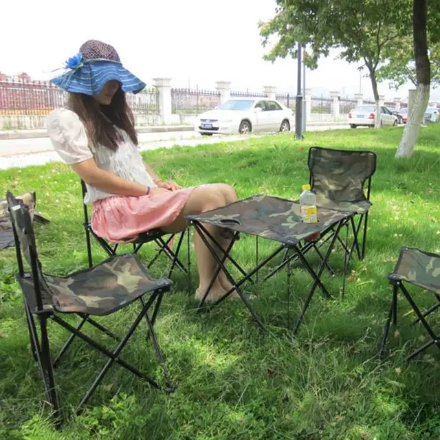 Outdoor Recreation Fishing Folding Chair Small Bench Double Outdoor Recreation Fishing Folding Chair Small Bench Double Camouflage Canvas Portable Stool Beach Barbecue