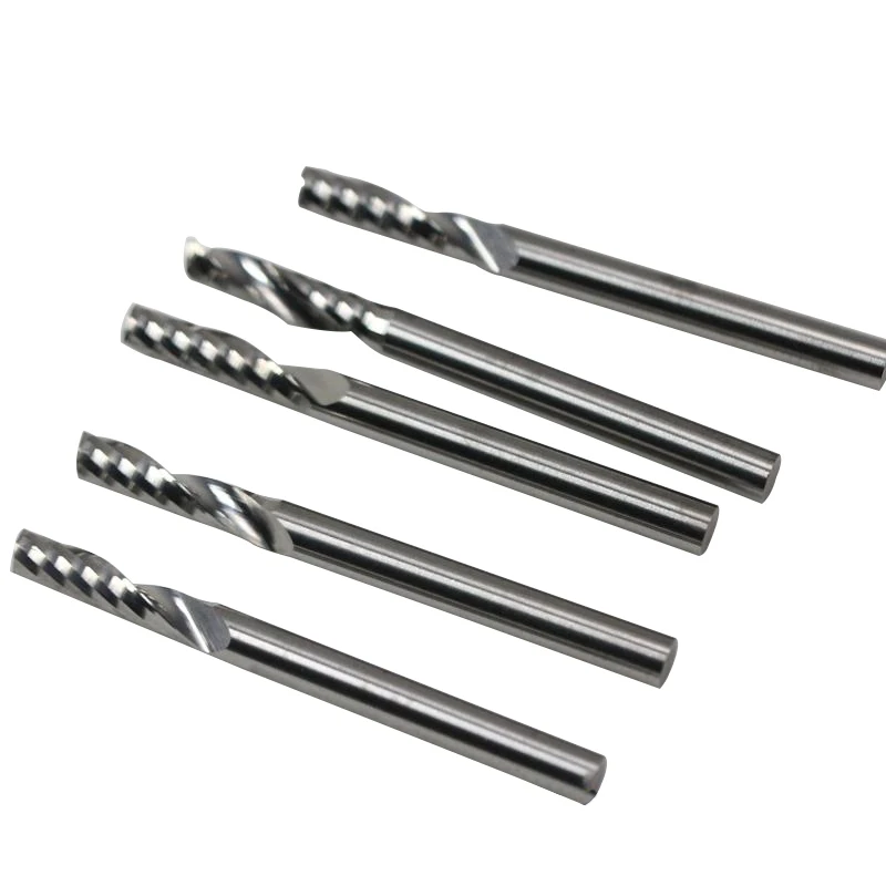 5pcs 6mm x 12mm Carbide CNC Router Bits Single Flute Spiral Cutters End Mills