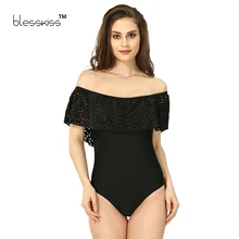 Blesskiss, сексуальный цельный купальник с оборками, пуш-ап, одежда для плавания, женский купальный костюм, одежда для плавания, купальник с вырезами, монокини, купальник, черный, белый