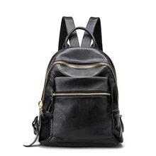 2017 Новые Моды для Женщин Рюкзак Молодежи Vintage Натуральная Кожа Рюкзаки для Девочек-Подростков Новый Женский Мешок Школы Bagpack
