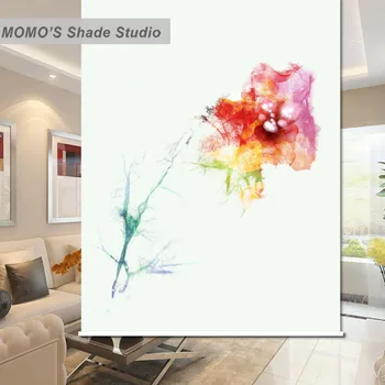 

MOMO Blackout Flower Window Curtains Roller Shades Blinds Thermal Insulated Fabric Custom Size, Alice 504