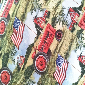 

Beautiful Cotton Fabric American farm/Agricultural Car Print Fabric Sewing Material Patchwork DIY Dress/Clothing 110cm wide