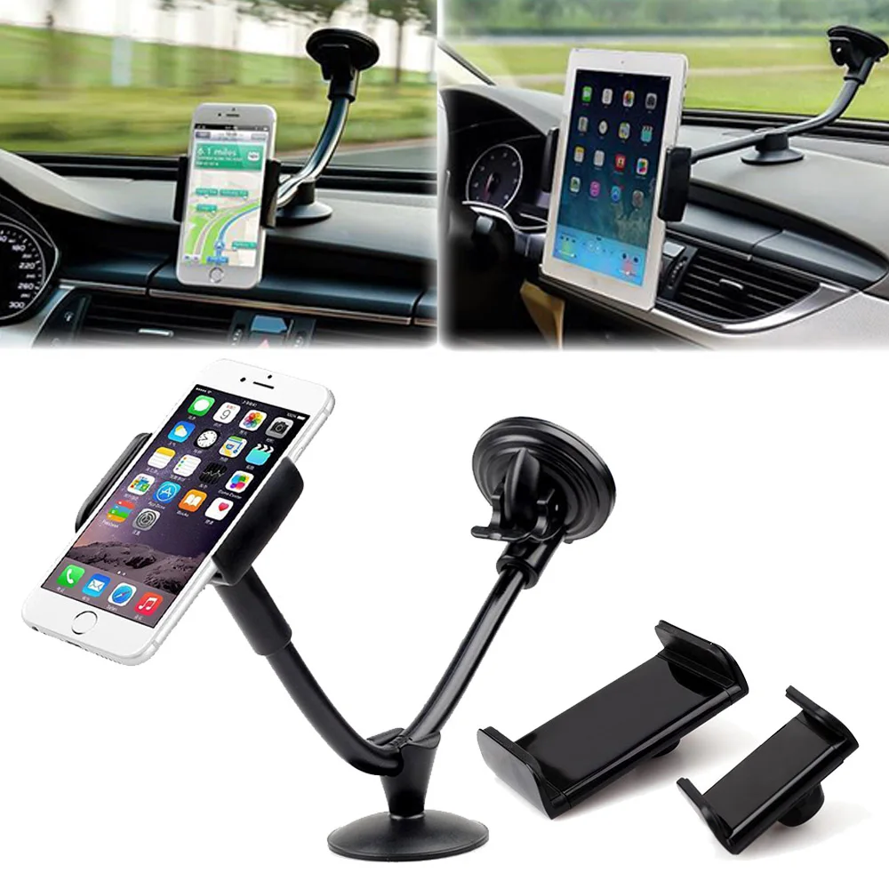 

Universal Car Tablet Holder 360 Rotating Car Windshield Sucker Holder Bracket For 7-8 inch Tablet PC For iPhone Samsung Phones