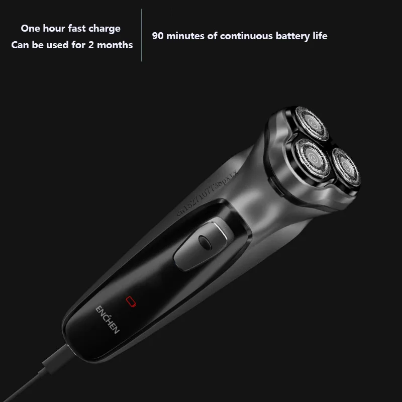 Xiaomi Enchen BlackStone перезаряжаемая электробритва 3D с тройным плавающим лезвием бритвенные бритвы для мужчин триммер для бороды Mach