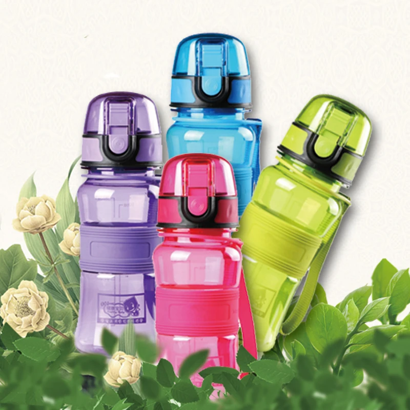 

480ml Bpa-Free Portable Handle Lid Plastic Straw Kettle Children's PC Space Juice My Water Bottle Pop-up Lid Concealed Straw