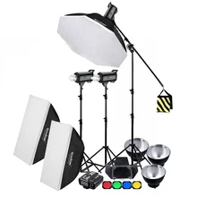 3x Godox QS400II/QS600II/QS800II/QS1200II 2,4G беспроводной X1T передатчик студийный стробоскоп вспышка светильник набор софтбокс светильник ing Kit