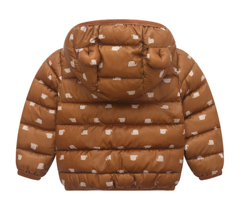 Зимняя легкая пуховая хлопковая куртка для маленьких девочек повседневные теплые парки с капюшоном для маленьких мальчиков, пальто