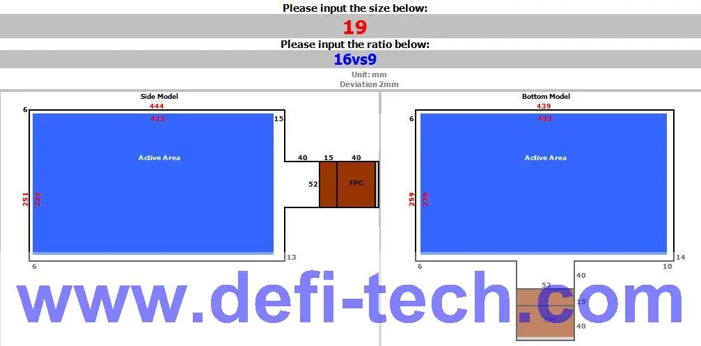 

DefiLabs XTM Series 19" 12 points interactive touch foil Film side tail