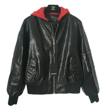 Красный с капюшоном куртка из искусственной кожи женские PU кожаные пальто S Демисезонный Для женщин верхняя одежда свободные мотоциклетные Бейсбол кожаные пальто