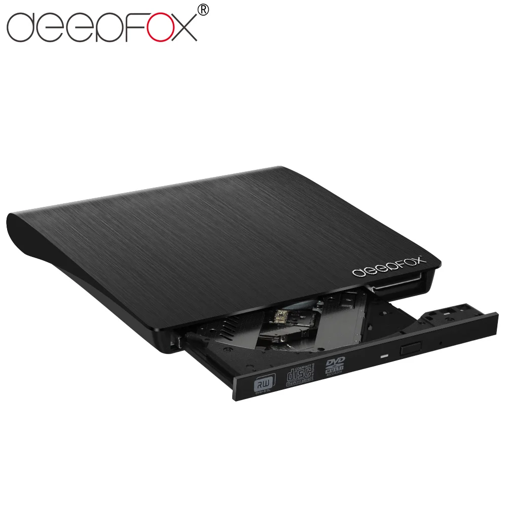 Deepfox Внешний привод USB 3,0/USB 2,0 DVD-RW/CD-RW рекордер оптический привод CD DVD rom писатель для планшетов ПК