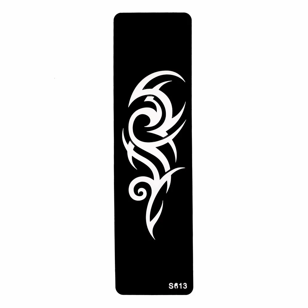 Hot 1 Piece Small Indian Henna Tattoo Stencil Women Shoulder Back Body Art Strip Totem Pattern Design Health Tattoo Stencil S613