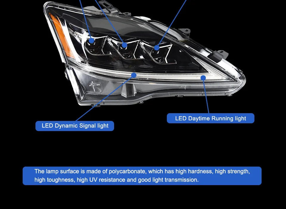 AKD Тюнинг автомобилей фары для lexus IS 250 IS300 is350 светодиодные фары DRL ходовые огни биксеноновые фары Противотуманные фары Полный светодиодный