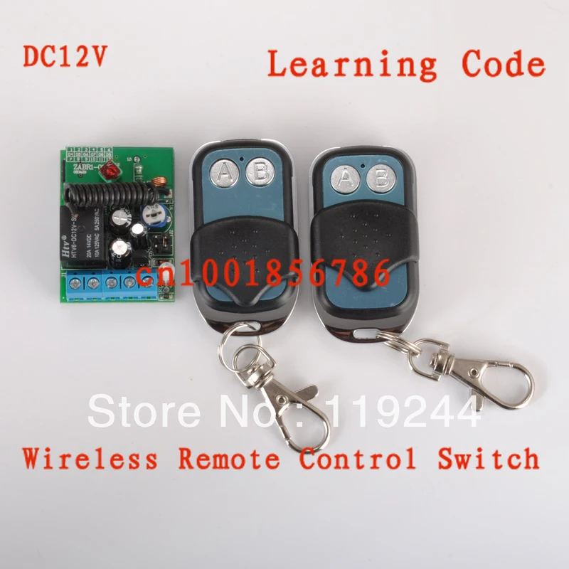 

12V 1ch wireless Remote Control switch System Press-ON Release-OFF Time Delay 3-12s garage/entrance door 315/433MHZ