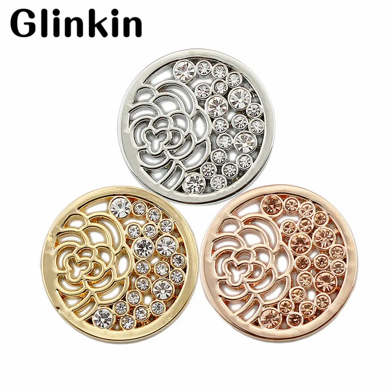 GLINKIN DIY Coin Jewelry Pinwheel Flower Blossom 33mm Coins with
