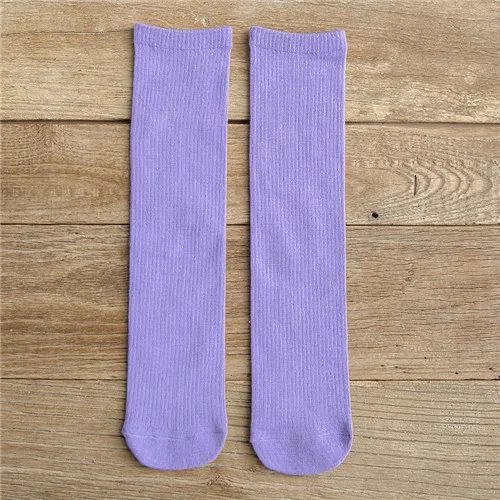 CHAOZHU Весна 13 цветов маленькие ребристые одноцветные носки без пятки корейские Японские Женские базовые Высококачественные мягкие свободные носки трендовые - Цвет: Лаванда
