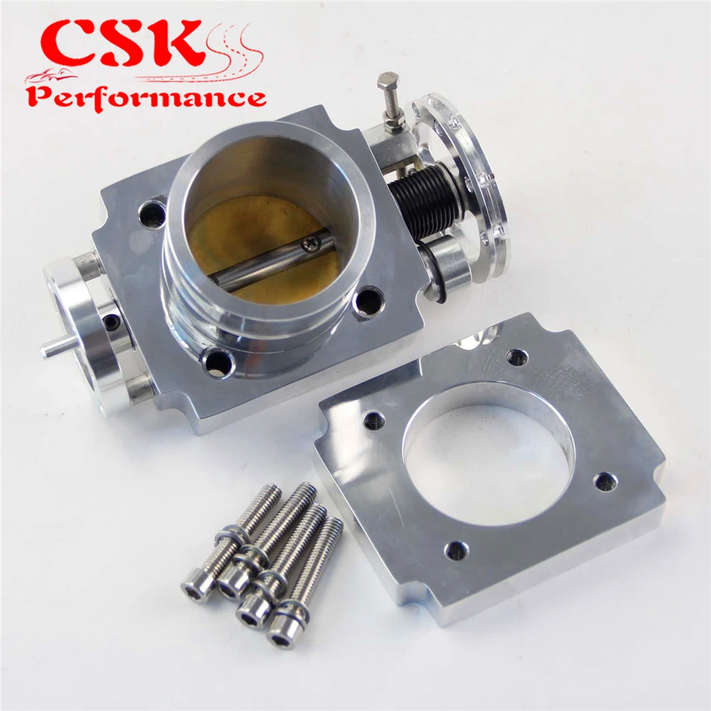 60 MM UNIERSAL 60MM VQ35TPS ALUMINUM THROTTLE BODY INTAKE MANIFOLD BILLET RED
