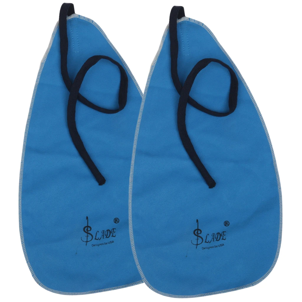 2 Pieces 32*17cm Man-Made Deerskin Flocking Cleaning Wiping Cloth for Music Wind Instruments Saxophone Flute Clarinet 