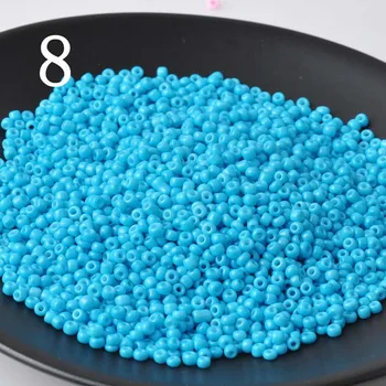 

16g 1000pcs 2mm Sky Blue Color Round Opaque Loose Spacer Beads Cezch Glass Seed Bead Handmade Jewelry Making DIY Garment Bead