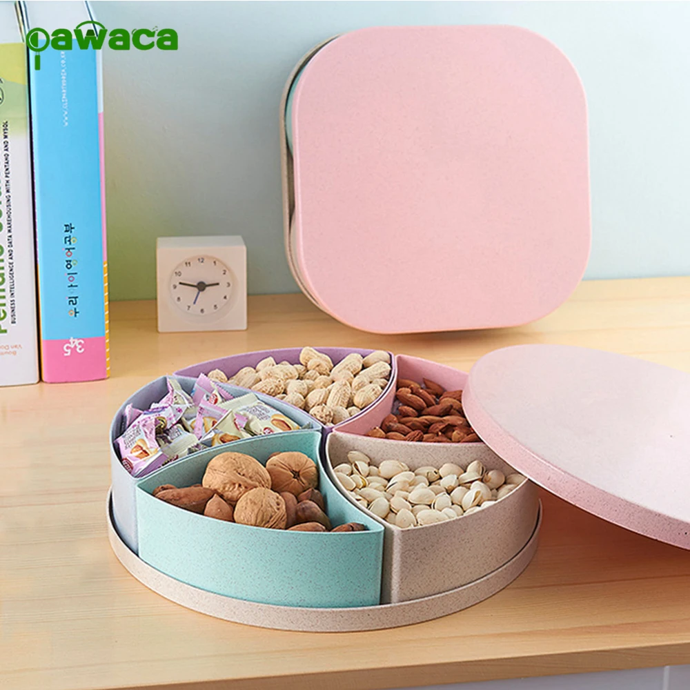 Nordic Style Creative Fruit Plate Plastic Candy Storage Box Multi
