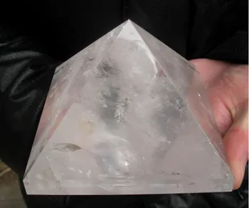

AAA++ 1100g NATURE Transparent QUARTZ Crystal Gemstone PYRAMID POINT HEALING