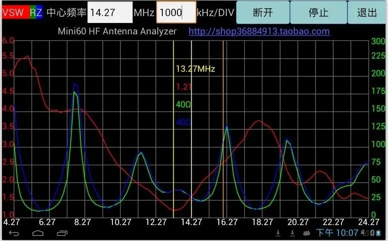 Sark100 HF ANT SWR антенна анализатор метр + батарея Bluetooth Android программное