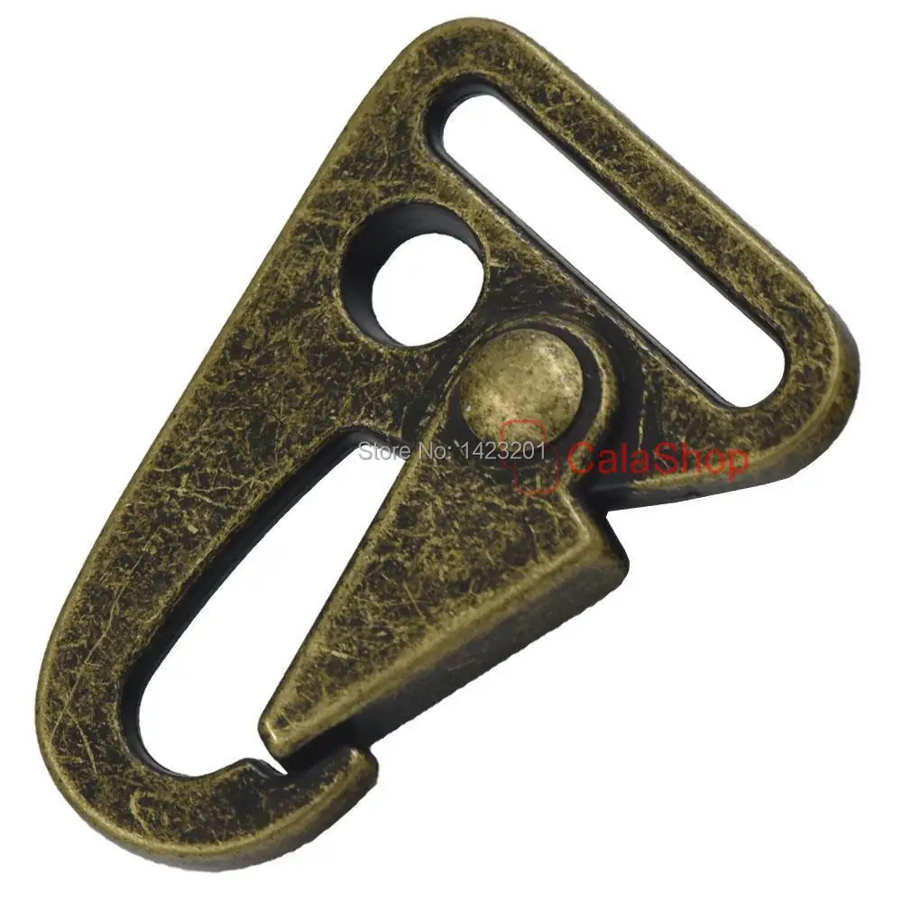 

10 pcs / Lot 25mm 1" Sling Clips Spring Gate Snap Olecranon Hook Webbing Strap Nickle Bronze Buckles