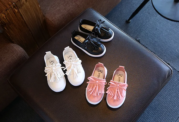 SMGSLIB/детская обувь; Весенняя кожаная обувь для маленьких девочек; праздничное платье принцессы с кисточками; обувь на плоской подошве; Детские кроссовки; кроссовки