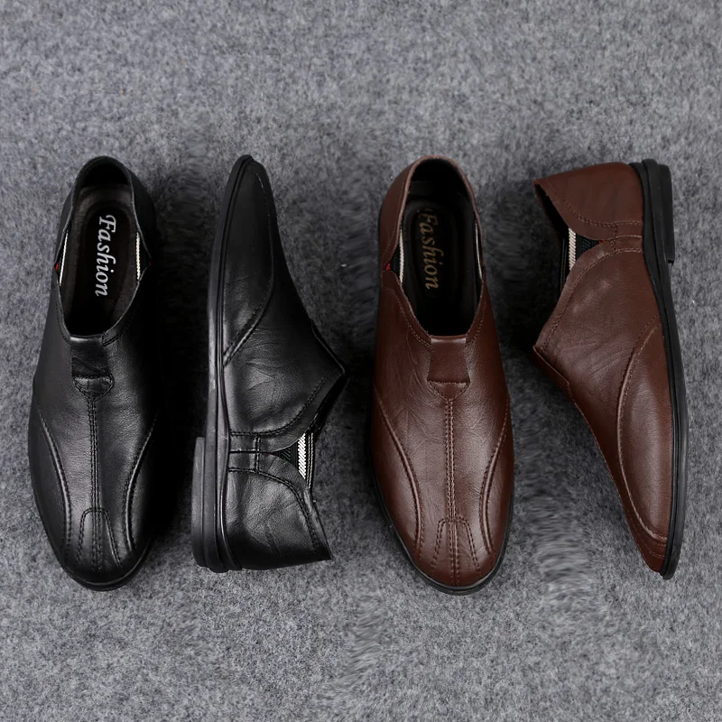 CeLai New Big Size 47 Genuine Leather Male Shoes Fashion Casual Shoe Breathable Men Flats Loafers Men's Driving Shoes A-042