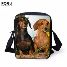 FORUDESIGN, женская сумка-мессенджер с 3D изображением таксы, собаки, школьная сумка для девочек, детская мини сумка через плечо, женские сумки