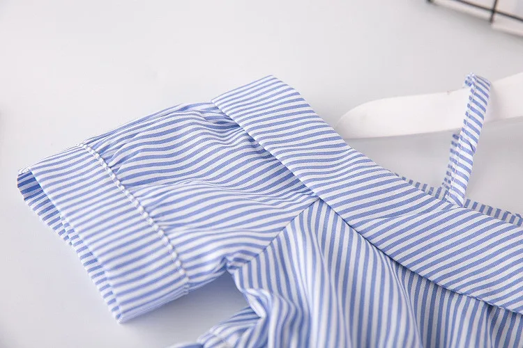 Fanfiluca Kids Dresses Casual Girls Dresses 2018 Stripe A-line Princess Dress Girls Costumes For Girls 4 Years Cotton Clothes004