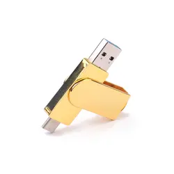 Тип C двойной флеш-накопитель USB 3,0 32 ГБ Портативный U диск Внешняя память карта флэш-памяти для компьютеров телефонов