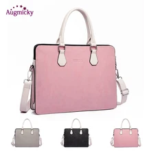 13," 14 15,6" новая pu кожаная сумка женский портфель замшевый кожаный женский ноутбук сумка почтальон бизнес Женские документы на плече сумка