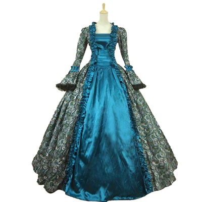 Горячая грузинское готическое платье Викторианский период платье театральная одежда - Цвет: color1
