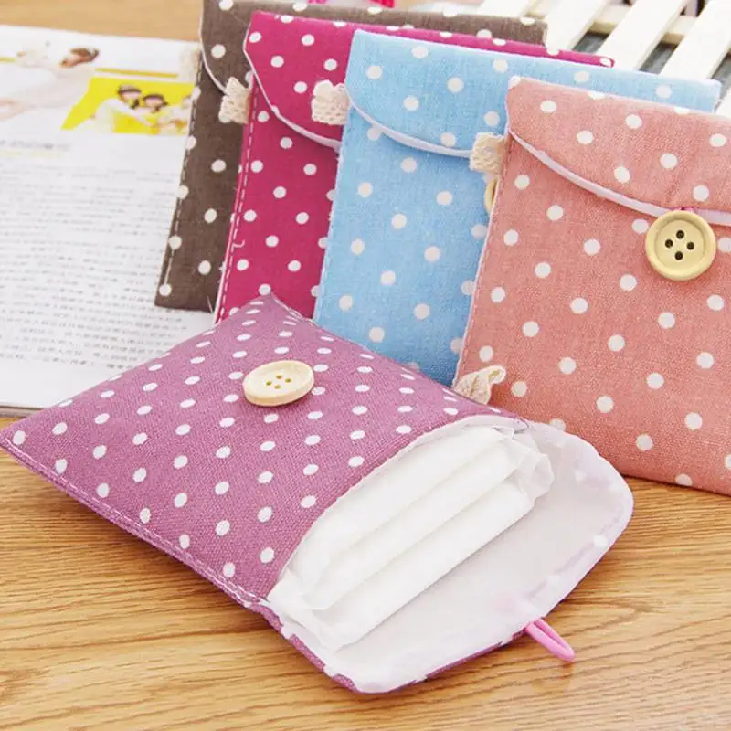 

Women Travel Small Portable Cosmetic Bag Cute Wave Point Make Up Case Beauty Wash Organizer Storage Makeup Kit Toiletry Bath Box